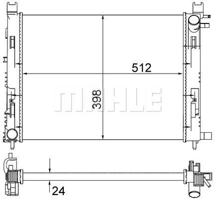 CR2166001S MAHLE Радиатор, охлаждение двигателя