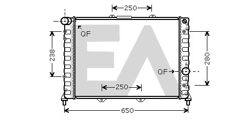 31R03034 EACLIMA Радиатор, охлаждение двигателя