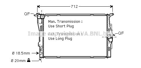 BWA2292 AVA QUALITY COOLING Радиатор, охлаждение двигателя