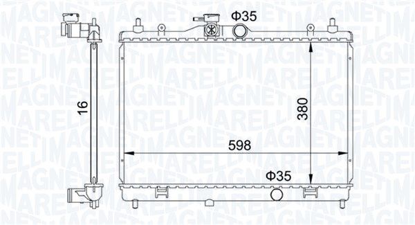 350213168300 MAGNETI MARELLI Радиатор, охлаждение двигателя