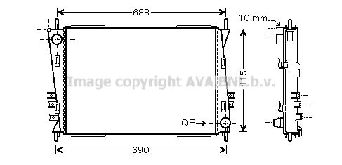 JRA2037 AVA QUALITY COOLING Радиатор, охлаждение двигателя