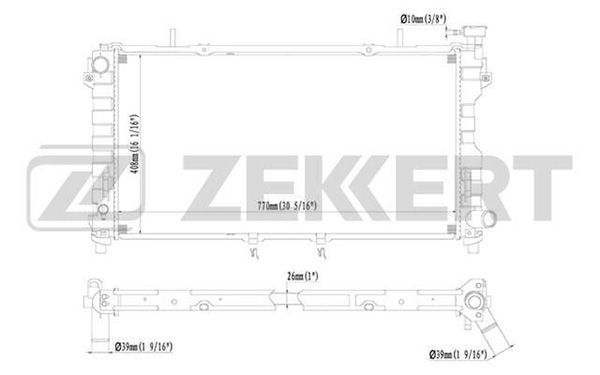 MK1146 ZEKKERT Радиатор, охлаждение двигателя