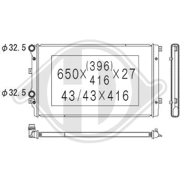 DCM3441 DIEDERICHS Радиатор, охлаждение двигателя