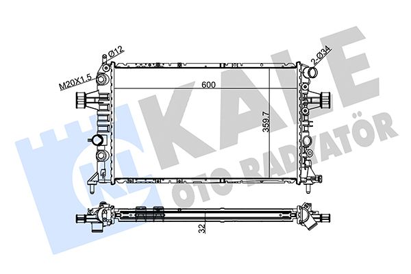 138300 KALE OTO RADYATÖR Радиатор, охлаждение двигателя