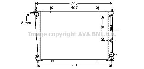 HY2255 AVA QUALITY COOLING Радиатор, охлаждение двигателя