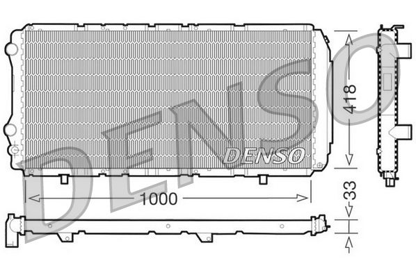 DRM09075 DENSO Радиатор, охлаждение двигателя