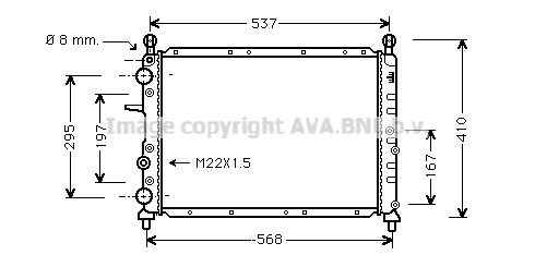 FTA2109 AVA QUALITY COOLING Радиатор, охлаждение двигателя