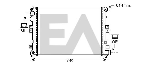 31R10102 EACLIMA Радиатор, охлаждение двигателя