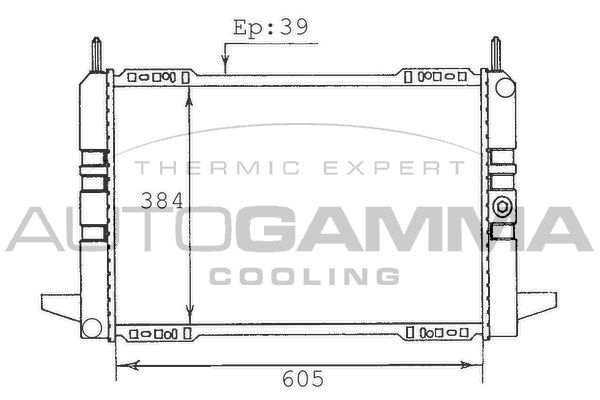 100367 AUTOGAMMA Радиатор, охлаждение двигателя