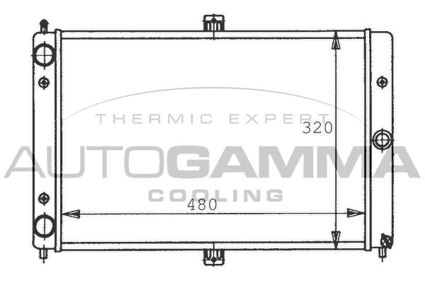 100444 AUTOGAMMA Радиатор, охлаждение двигателя
