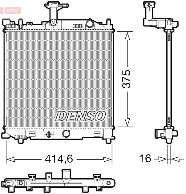 DRM47040 DENSO Радиатор, охлаждение двигателя