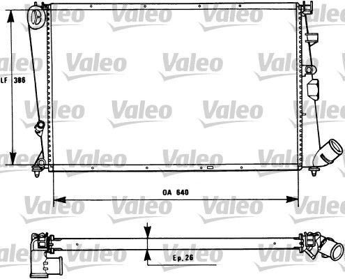 731184 VALEO Радиатор, охлаждение двигателя