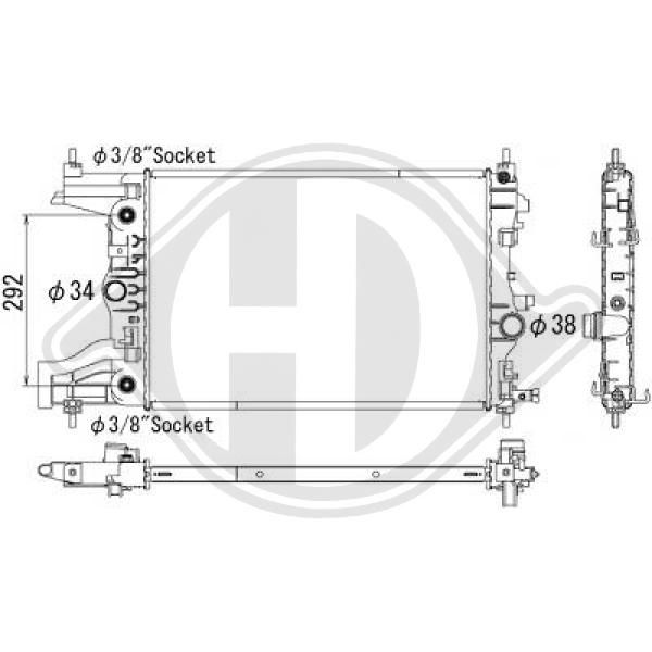 DCM2696 DIEDERICHS Радиатор, охлаждение двигателя