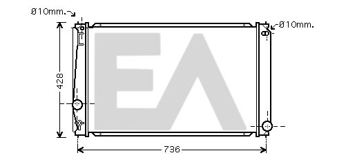 31R71208 EACLIMA Радиатор, охлаждение двигателя