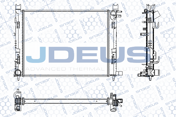 RA0231100 JDEUS Радиатор, охлаждение двигателя