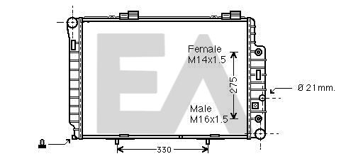 31R50127 EACLIMA Радиатор, охлаждение двигателя