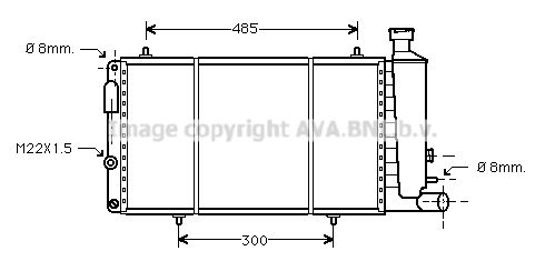 CNA2034 AVA QUALITY COOLING Радиатор, охлаждение двигателя