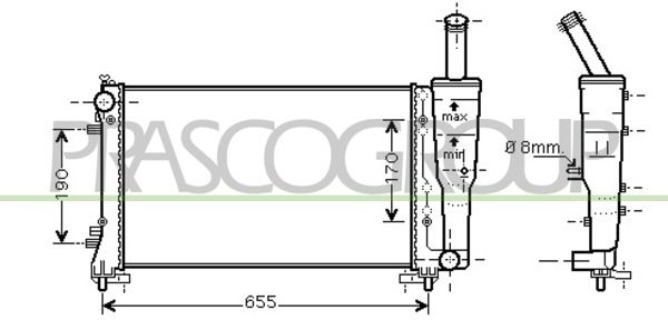 FT340R006 PRASCO Радиатор, охлаждение двигателя