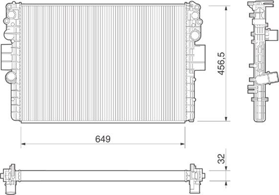 350213016000 MAGNETI MARELLI Радиатор, охлаждение двигателя