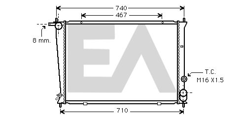 31R28018 EACLIMA Радиатор, охлаждение двигателя