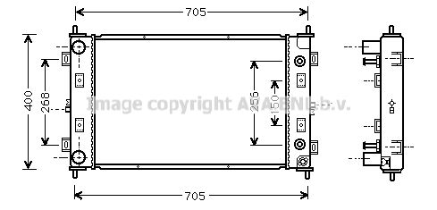 CR2034 AVA QUALITY COOLING Радиатор, охлаждение двигателя