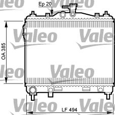 734912 VALEO Радиатор, охлаждение двигателя