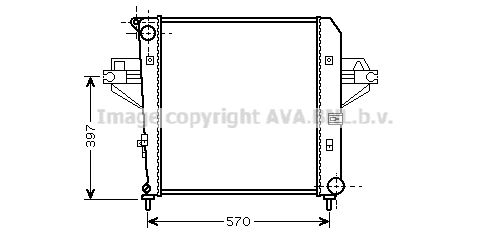 JE2046 AVA QUALITY COOLING Радиатор, охлаждение двигателя