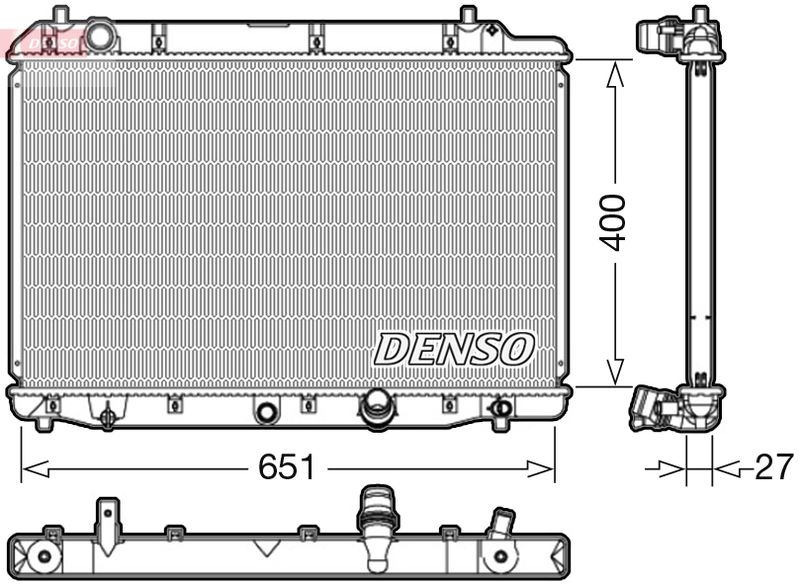 DRM40036 DENSO Радиатор, охлаждение двигателя