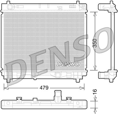 DRM50059 DENSO Радиатор, охлаждение двигателя