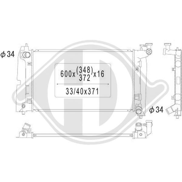 DCM3220 DIEDERICHS Радиатор, охлаждение двигателя