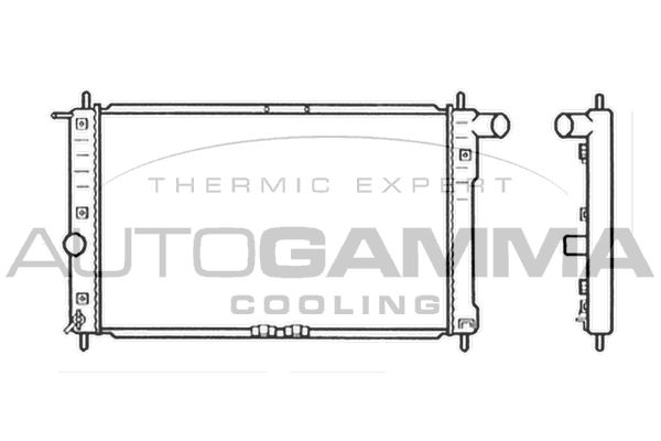 102587 AUTOGAMMA Радиатор, охлаждение двигателя