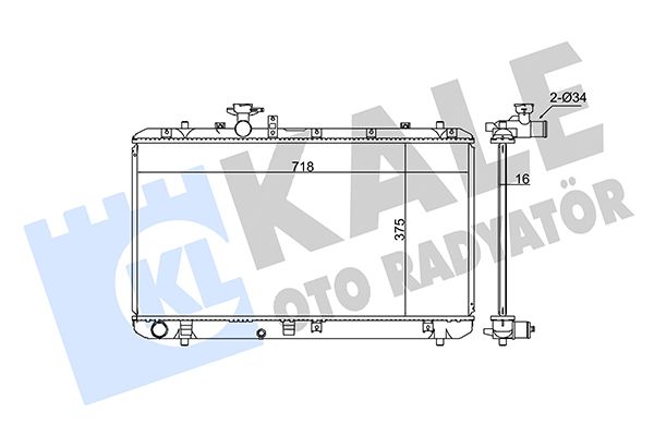 342125 KALE OTO RADYATÖR Радиатор, охлаждение двигателя