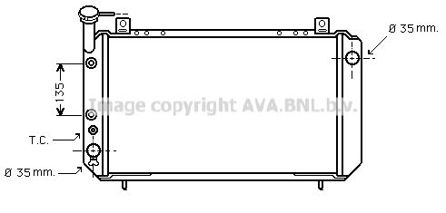 DN2051 AVA QUALITY COOLING Радиатор, охлаждение двигателя