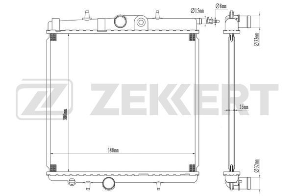 MK1102 ZEKKERT Радиатор, охлаждение двигателя