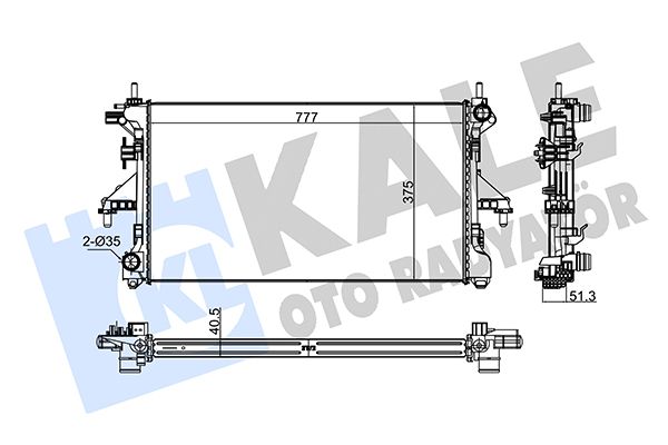 285600 KALE OTO RADYATÖR Радиатор, охлаждение двигателя
