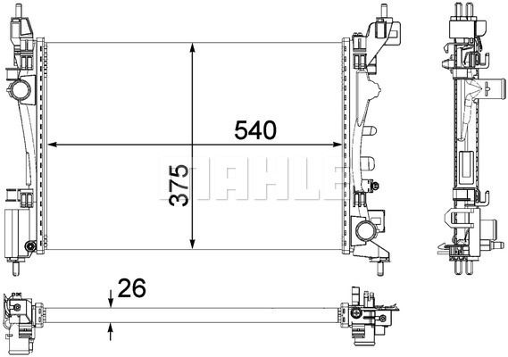 CR1182000P MAHLE Радиатор, охлаждение двигателя