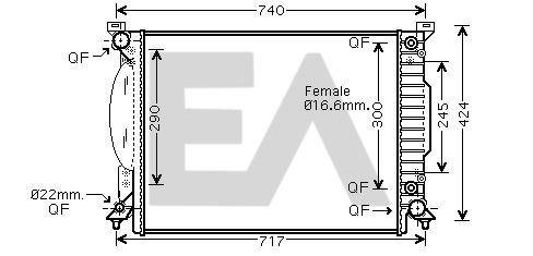 31R02041 EACLIMA Радиатор, охлаждение двигателя