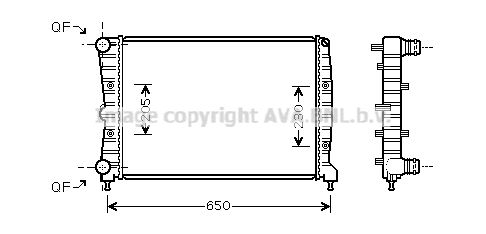 AL2087 AVA QUALITY COOLING Радиатор, охлаждение двигателя