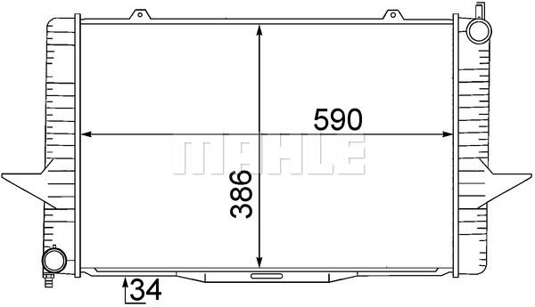 CR1543000S MAHLE Радиатор, охлаждение двигателя