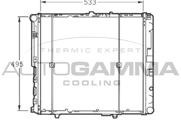 100547 AUTOGAMMA Радиатор, охлаждение двигателя