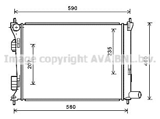 HYA2277 AVA QUALITY COOLING Радиатор, охлаждение двигателя