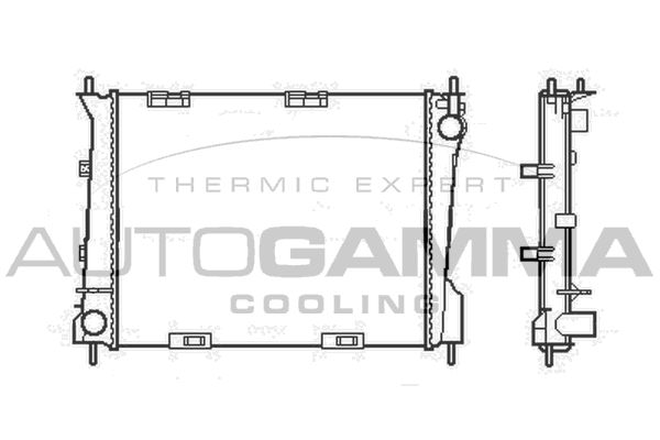 105468 AUTOGAMMA Радиатор, охлаждение двигателя