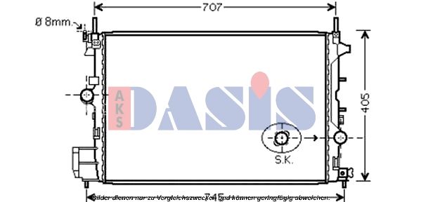 080094N AKS DASIS Радиатор, охлаждение двигателя