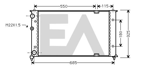 31R77105 EACLIMA Радиатор, охлаждение двигателя