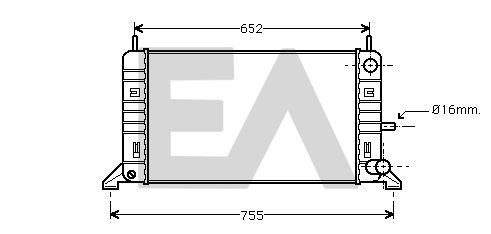 31R22042 EACLIMA Радиатор, охлаждение двигателя