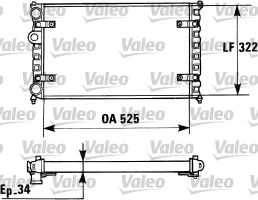 730947 VALEO Радиатор, охлаждение двигателя