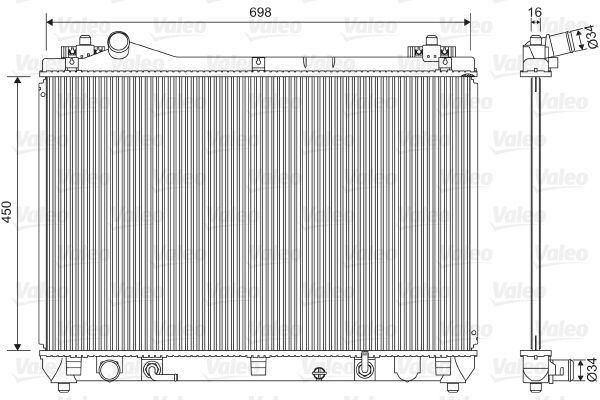 701592 VALEO Радиатор, охлаждение двигателя