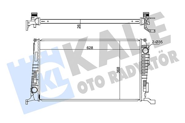 346205 KALE OTO RADYATÖR Радиатор, охлаждение двигателя