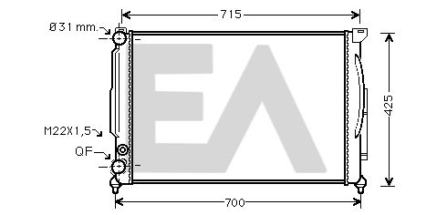 31R02030 EACLIMA Радиатор, охлаждение двигателя