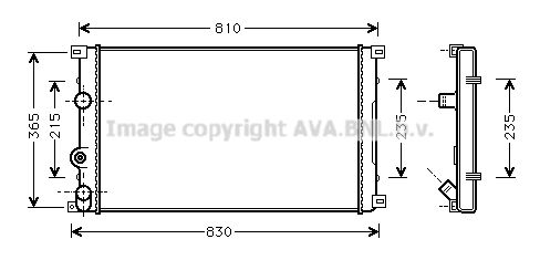 RTA2276 AVA QUALITY COOLING Радиатор, охлаждение двигателя